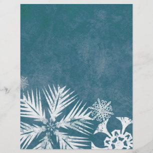 Blue and White Snowflakes Christmas Flyer