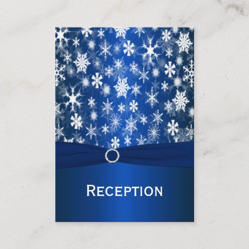 Customizable Blue and White Snowflakes Enclosure Card Business Card Templates