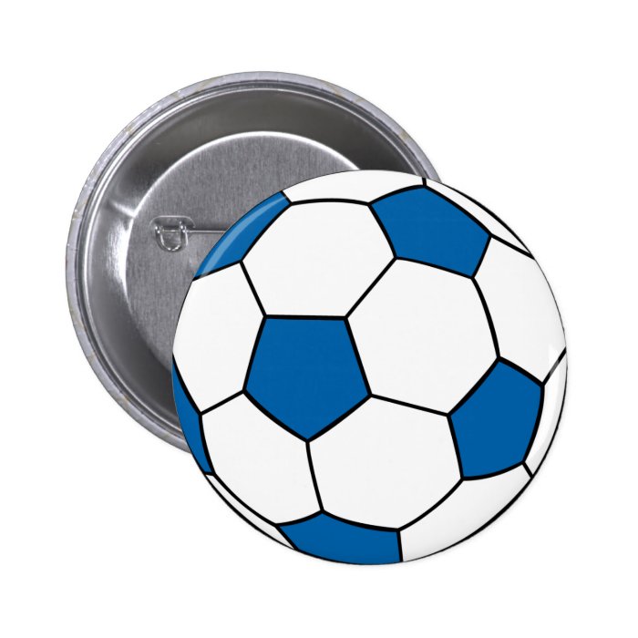 blue and white soccer ball button