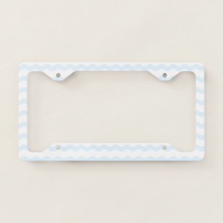 Blue and White Squiggle License Plate Frame