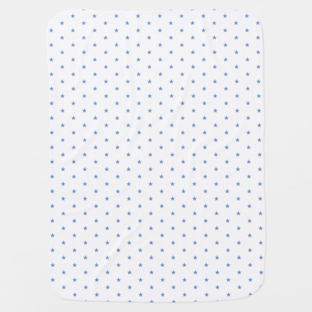 Blue and White Star Baby Blankets (Front)