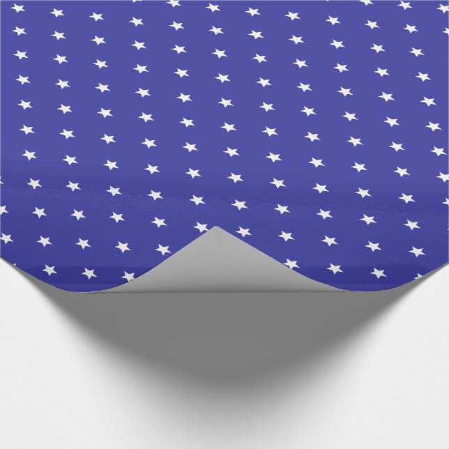 Blue and White Star Pattern Wrapping Paper (Corner)