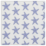 Blue and white starfish  fabric
