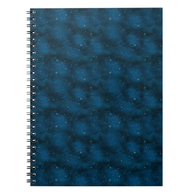 Blue and White Starry Night Celestial Notebook (Front)