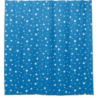 Blue Curtains blue curtains with white stars : Blue Star Shower Curtains | Zazzle