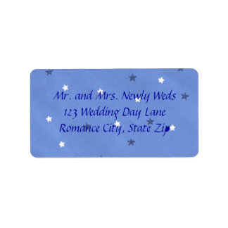 Blue and White Stars Custom Address Labels