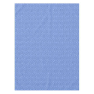 Blue and White Stars on Blended Light Blue Tablecloth