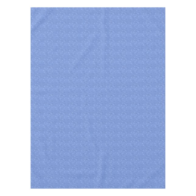 Blue and White Stars on Blended Light Blue Tablecloth (Front)