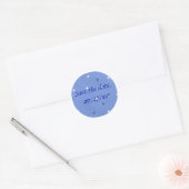 Blue and White Stars Save the Date Stickers (Envelope)