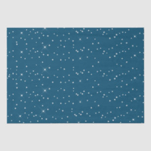 Blue and White Stars Tissue Paper