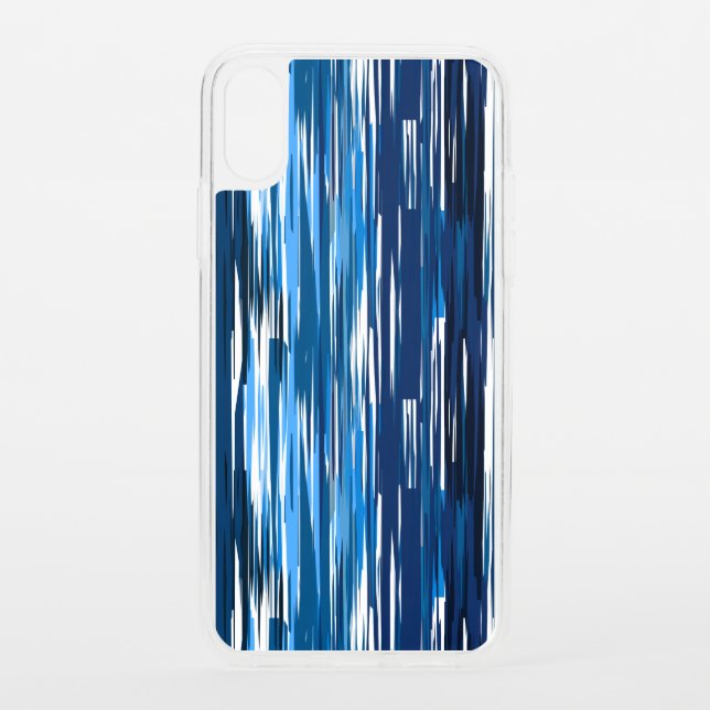 blue and white streaks uncommon iPhone case (Back)