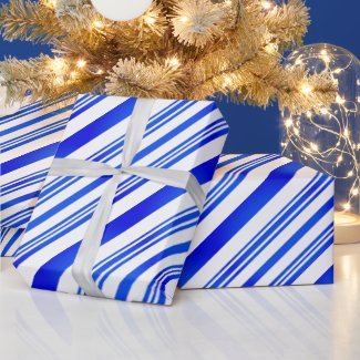 Blue and white stripe candy cane pattern Christmas