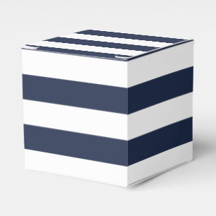 Blue And White Stripe Nautical Wedding Party Favor Favor Boxes