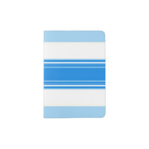 Blue and White Stripe Passport Holder