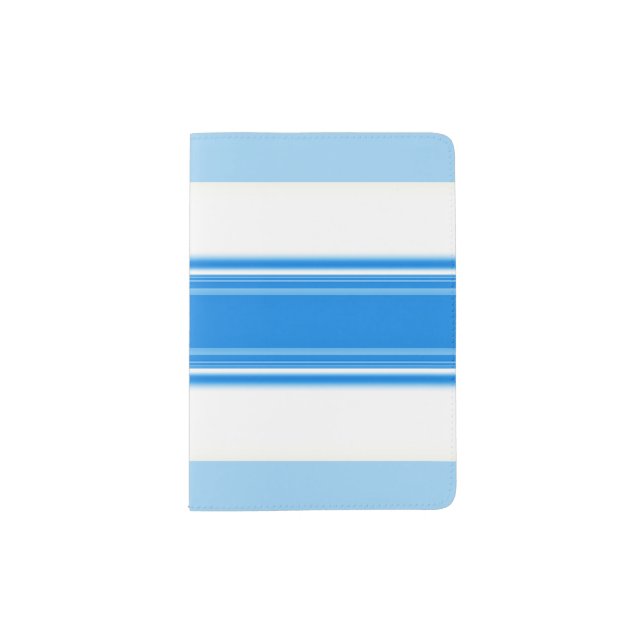 Blue and White Stripe Passport Holder (Front)