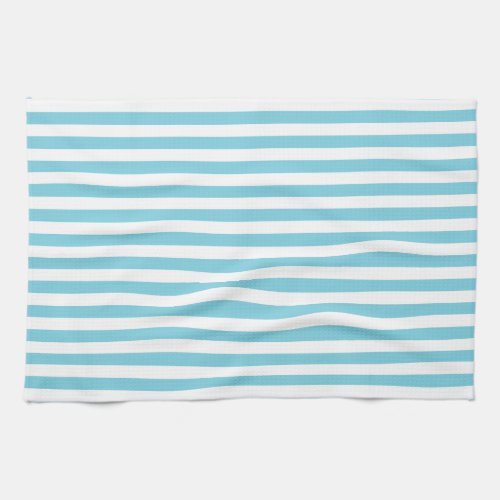 Blue and White Stripe Pattern Towel