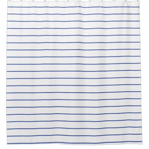 Blue and White stripe Shower Curtain