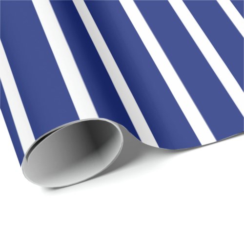 Blue and White Stripe Wrapping Paper