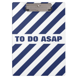Blue And White Striped Clipboard