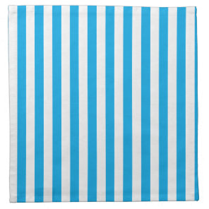 Blue and White Striped Cloth Napkin