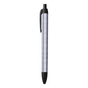 Blue and White Striped Design Pen