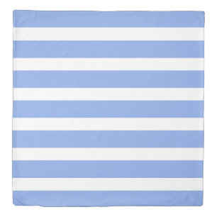 Blue and White Striped Duvet Cover