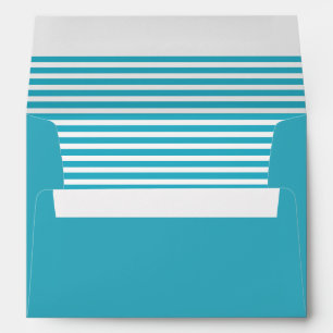 Blue and White Striped  Envelope