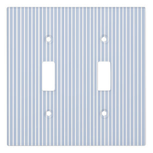 Blue and White Striped Light Switch Cover