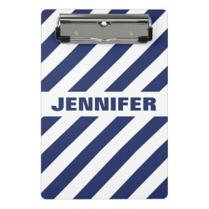 Blue And White Striped Mini Clipboard