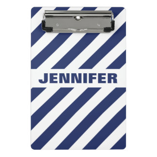 Blue And White Striped Mini Clipboard
