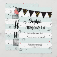 blue and white striped pattern   birthday card