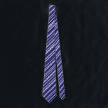 Blue-and-White Striped Paw Print Necktie<br><div class="desc">This classic design is suitable for any occasion,  but the blue and white color scheme makes it especially appropriate for Hanukkah.</div>