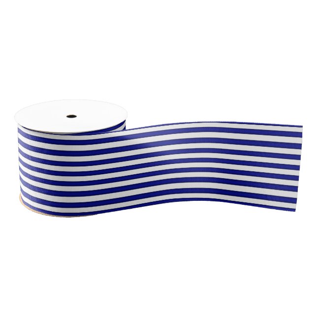 Blue and White Striped Ribbon (Spool)