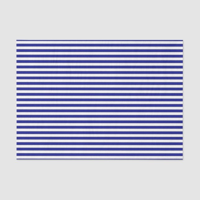 Blue and White Striped Tissue Paper (Front)