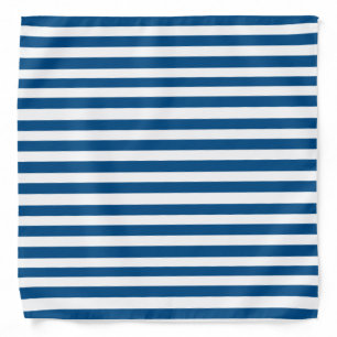 Blue and White Stripes Bandana
