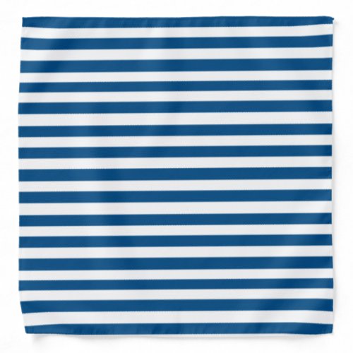 Blue and White Stripes Bandana