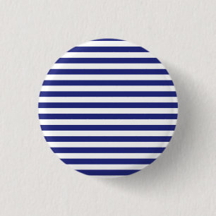 Blue and White Stripes Button