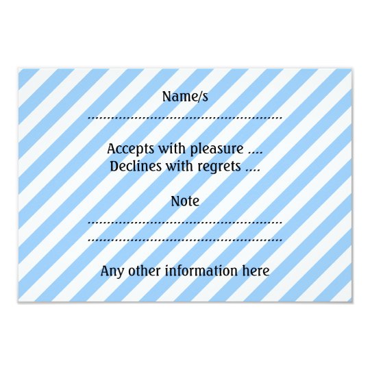 Blue and White Stripes. Card