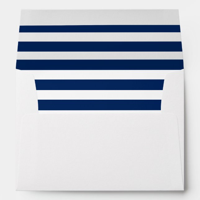 Blue and White Stripes Envelope (Back (Bottom))