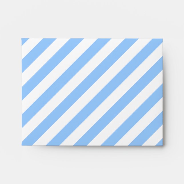 Blue and White Stripes. Envelope (Front)