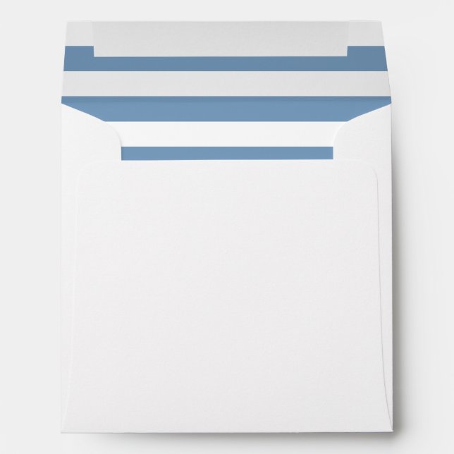 Blue and White Stripes Inside Envelope (Back (Bottom))