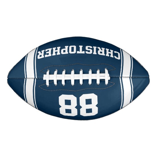 Blue and White Stripes Jersey Football