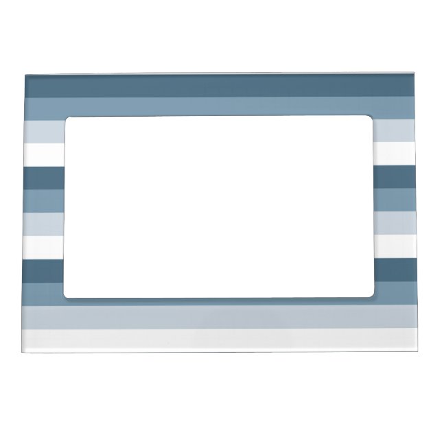 Blue and White Stripes Magnetic Frame (Front)
