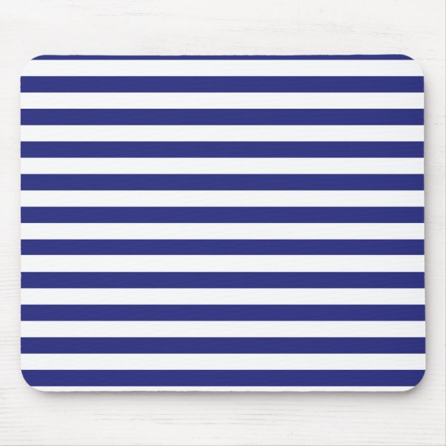 Blue and White Stripes Mousepad (Front)