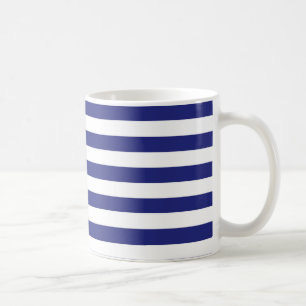 Blue and White Stripes Mug