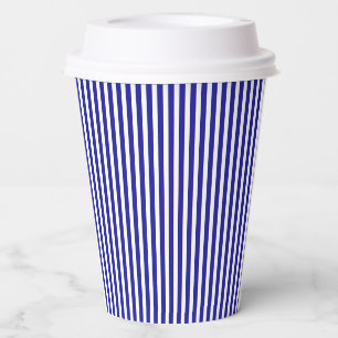 Blue And White Stripes   Paper Cups