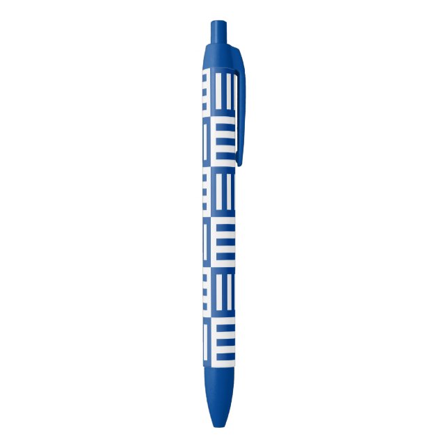 Blue and white stripes pattern pen (Bottom (Vertical))