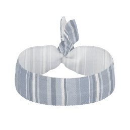 Blue and white Stripes Ribbon Hair Tie