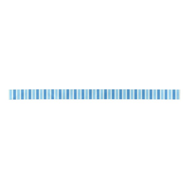 Blue and White Stripes Satin Ribbon (Front)