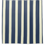 Blue and white stripes shower curtain